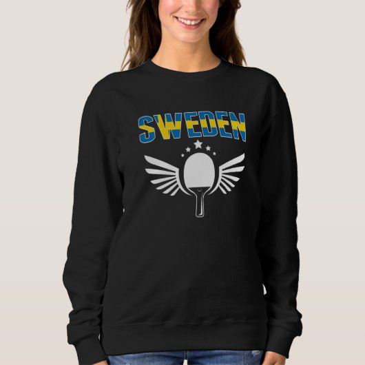 Sweatshirt Sweden Ping Pong Proud Swedish Table Tennis Suppo (Devant)
