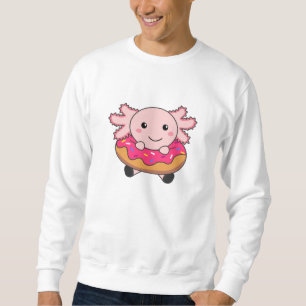 Sweatshirt Sweet Axolotl bonbon Droit Donut rose