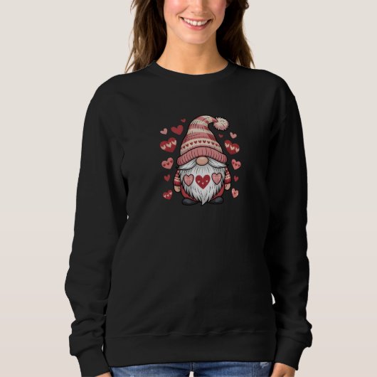 Sweatshirt Sweet Gnome Holding Heart (Devant)