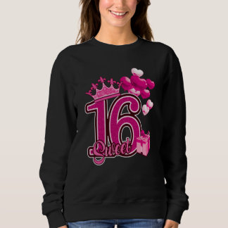 Sweatshirt Sweet sixteen rose d'anniversaire