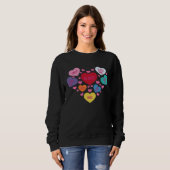 Sweatshirt Sweet Valentine Hearts (Devant entier)