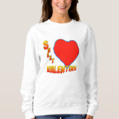 Sweatshirt Sweet Valentine Red Heart féminin Raglan T-shirt (Devant)