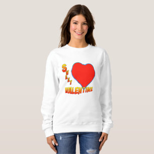Sweatshirt Sweet Valentine Red Heart féminin Raglan T-shirt
