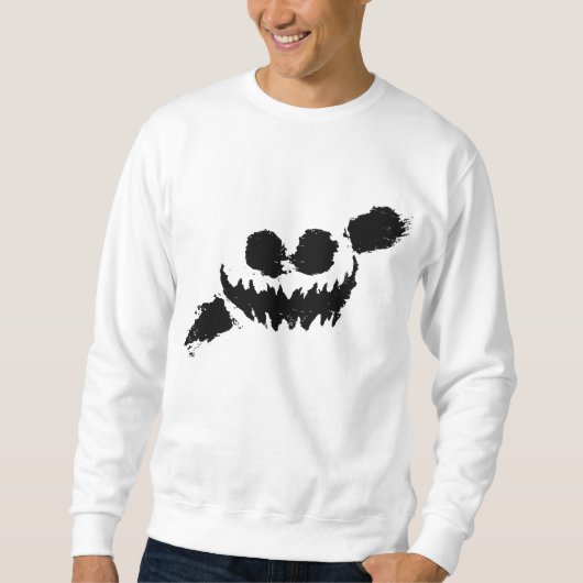 Sweatshirt Sweetshirt de partie de couteau blanc/noir (Devant)