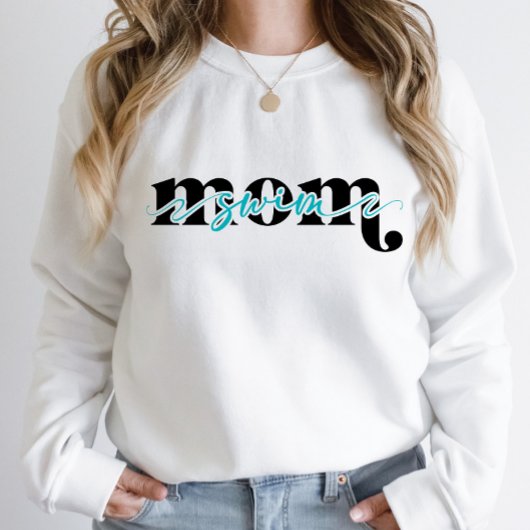 Sweatshirt Swim Mom personnalisable