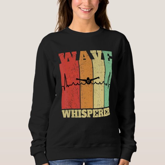 Sweatshirt Swimmer Swimming Wave Whisperer (Devant)