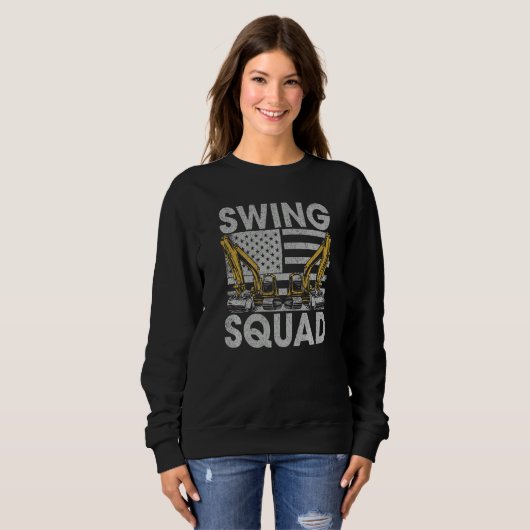 Sweatshirt Swing Squad US Flag - Construction Workers & Const (Devant entier)