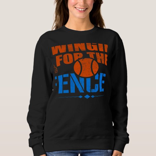 Sweatshirt Swinging For the Fences Baseball Cute Meme  1 (Devant)