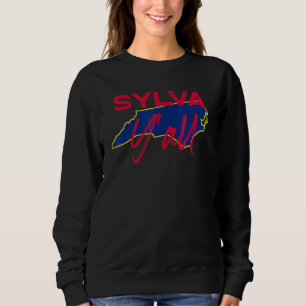 Sweatshirt Sylva North Carolina Yall Nc Pride State Map Cute
