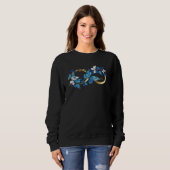 Sweatshirt Symbol Infinity of Blue Morpho Butterflies (Devant entier)
