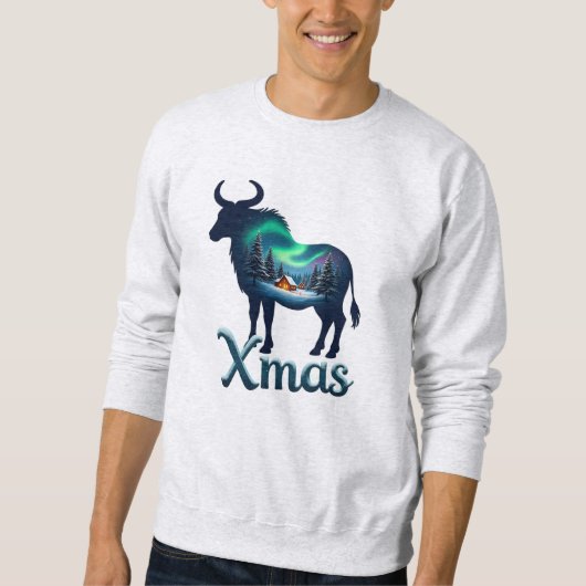 Sweatshirt Symbole astrologique Célébration de Taurus Xmas (Devant)