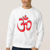 Sweatshirt Symbole Aum Om Signet Logo Rouge Blanc Noir (Devant)