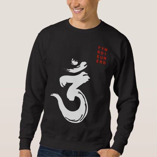 Sweatshirt SYMBOLE Bengali Om Blanc (Devant)