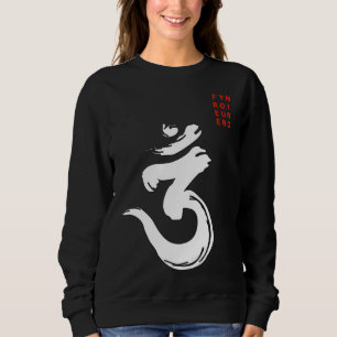 Sweatshirt SYMBOLE Bengali Om Blanc