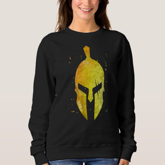 Sweatshirt Symbole casque spartiate Gold Sparta Gladiator Wor (Devant)