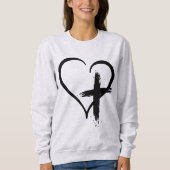 Sweatshirt Symbole coeur croisé (Devant)