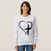 Sweatshirt Symbole coeur croisé (Devant entier)