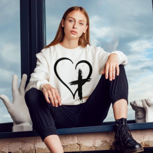 Sweatshirt Symbole coeur croisé