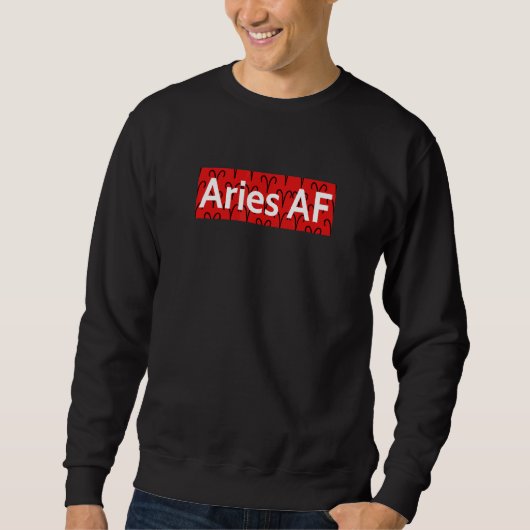 Sweatshirt SYMBOLE D'Astrologie Fun Aries Cool Motif Aries Af (Devant)