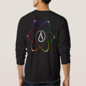 Sweatshirt Symbole d'atome athée arc-en-ciel blanc (Dos)