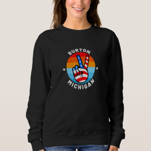 Sweatshirt SYMBOLE DE LA PAIX DU Drapeau Américain Main Burto