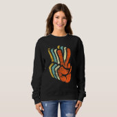 Sweatshirt SYMBOLE DE LA PAIX RÉtro Amour 60s Et les années 7 (Devant entier)
