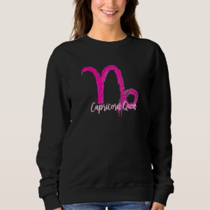 Sweatshirt Symbole de la reine Capricorne rose