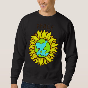 Sweatshirt Symbole de la Terre de Tournesol Paix mondiale