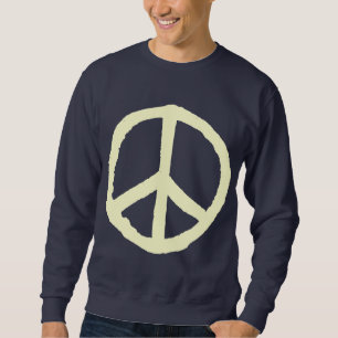 Sweatshirt Symbole de paix rude - Crème sur foncé