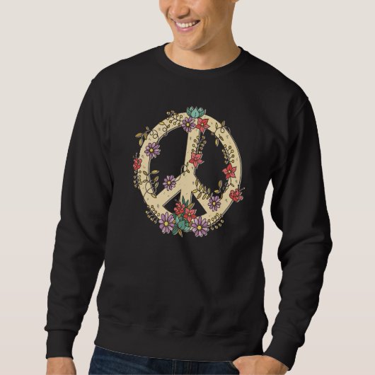 Sweatshirt Symbole de paix tiré à la main (Devant)