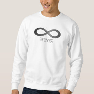 Sweatshirt Symbole d'infini sur la texture métallique de Faux