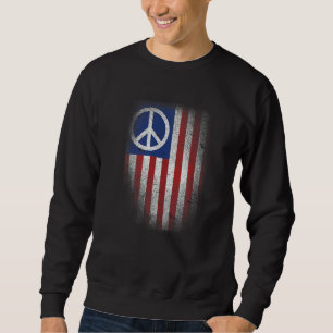 Sweatshirt Symbole du drapeau de la paix civile américaine Us