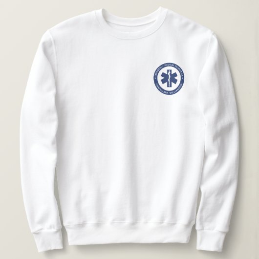 Sweatshirt Symbole EMT personnalisé Technicien Médicale d'urg (Design devant)