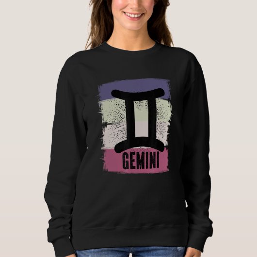 Sweatshirt Symbole Gemini des femmes Né En Mai Juin Anniversa (Devant)