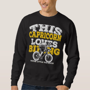 Sweatshirt Symbole Horoscope Zodiac Capricorn Loves Vélo