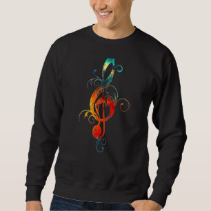 Sweatshirt Symbole musical Treble Clef Notes musicales Partit