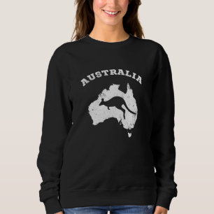 Sweatshirt Symbole patriotique australien Kangaroo Vintage