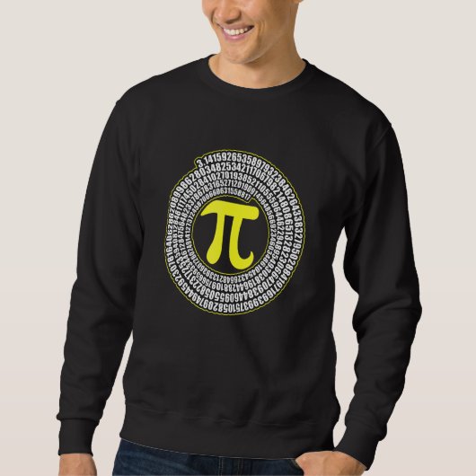 Sweatshirt Symbole spirale Pi Math Infinité Numéro irrationne (Devant)