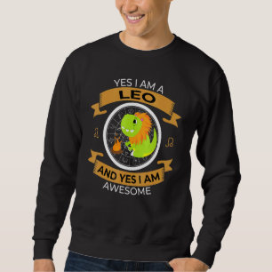Sweatshirt SYMBOLE Zodiaque Cute Leo Astrologie Lion T Rex Di