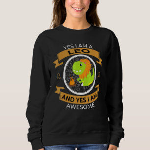Sweatshirt SYMBOLE Zodiaque Cute Leo Astrologie Lion T Rex Di