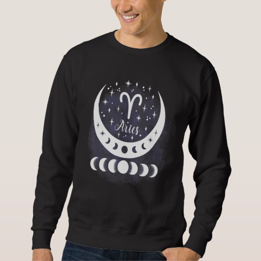 Sweatshirt Symbole zodiaque de la phase de l'eau de la Lune A (Devant)