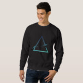 Sweatshirt Symboles de géométrie triangulaire déchirés (Devant entier)