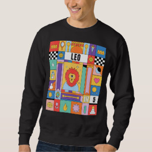 Sweatshirt Symboles mystiques du zodiaque Abstrait de Leo Hor