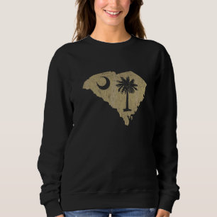 Sweatshirt Symboles Sc Drapeau Palm Et Lune Caroline Du Sud