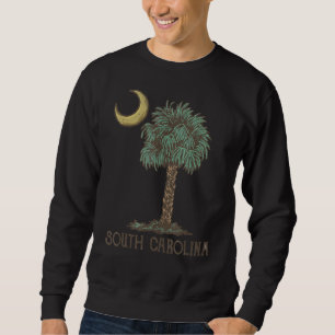 Sweatshirt Symboles Sc Drapeau Palm Et Lune Caroline Du Sud