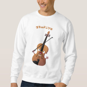 Sweatshirt Sympa drôle violon personnage de dessin animé