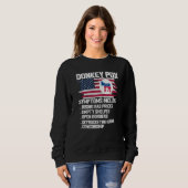 Sweatshirt Symptômes de la variole du baudet Républicain cons (Devant entier)