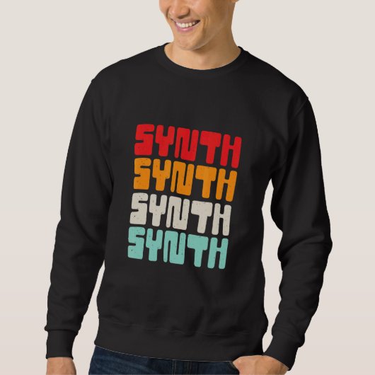 Sweatshirt Synthèse de musique électronique vintage Retro (Devant)