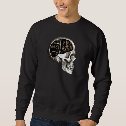 Sweatshirt Synthétiseur modulaire analogique Crâne pour synth (Devant)