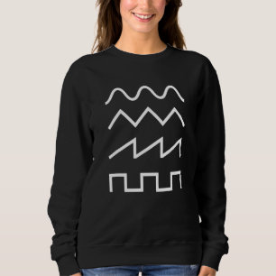 Sweatshirt Synthétiseur Nerd audio analogique Waveform